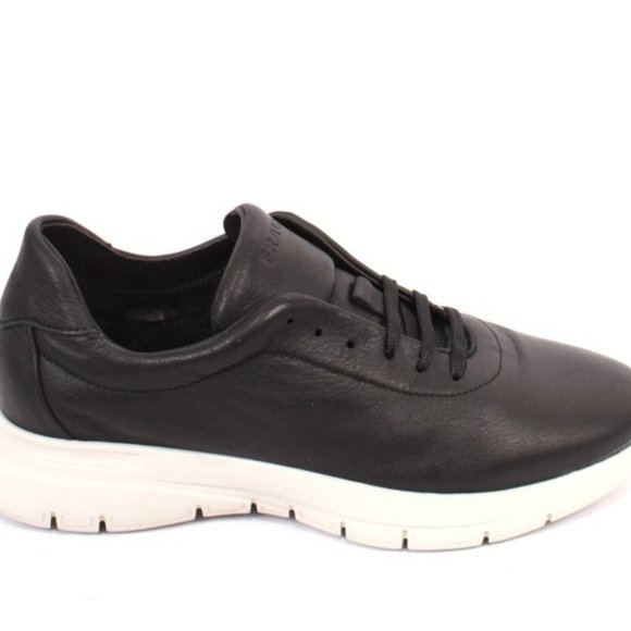 Frau 43g Black / White Leather Comfortable Lace-Up Flats Shoes - Picture 8 of 11